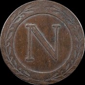 5 centimes Napoléon Ier Strasbourg avers